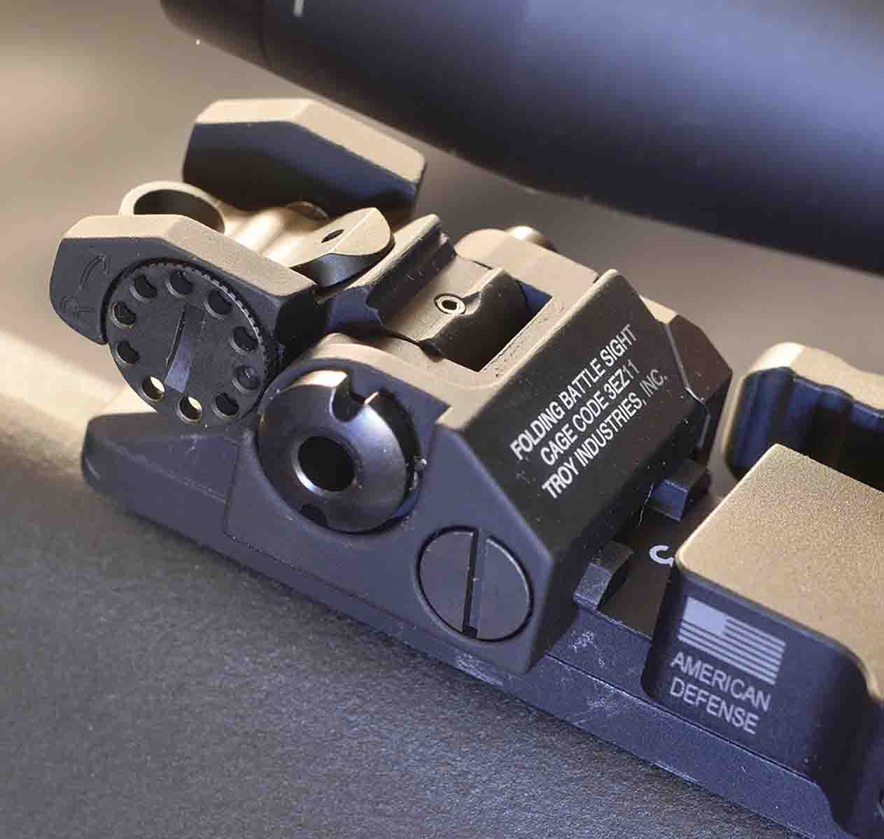 A variety of after-market battle sights will fit on the AUG/A3 with its Picatinny rails.